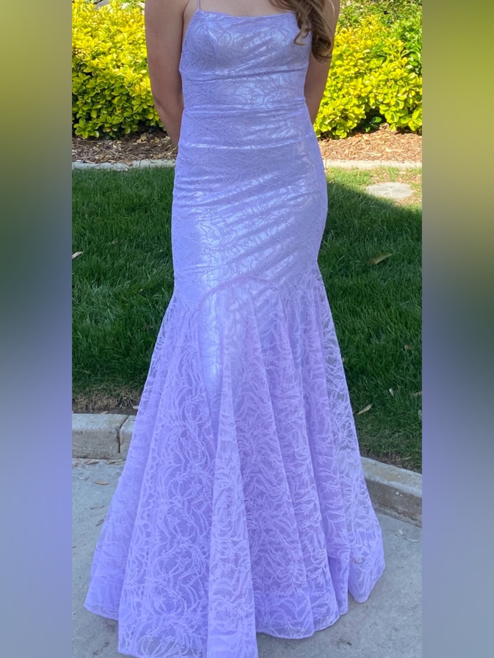 Camilla Lavender Lace Mermaid Dress